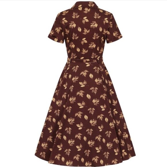 Collectif Fall Leaves Caterina Swing Dress - Picture 3 of 8